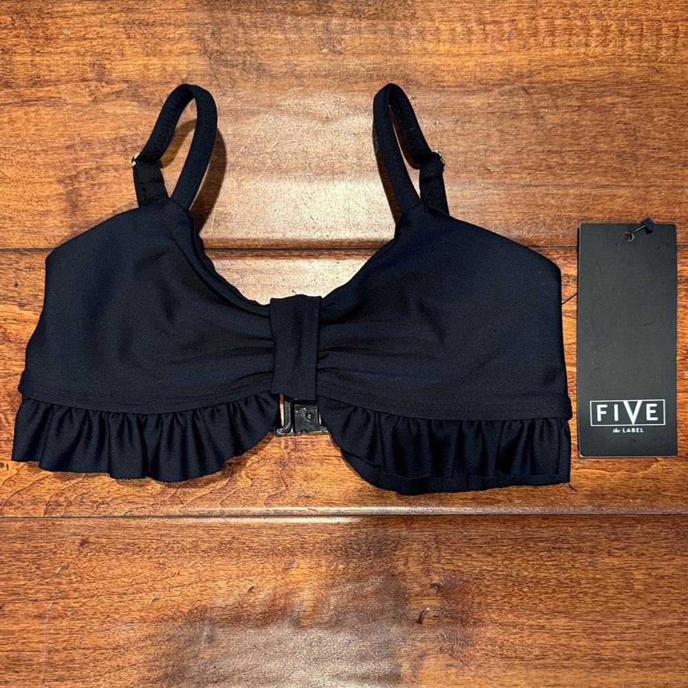 FIVE the label Black Ruffle Dance Top